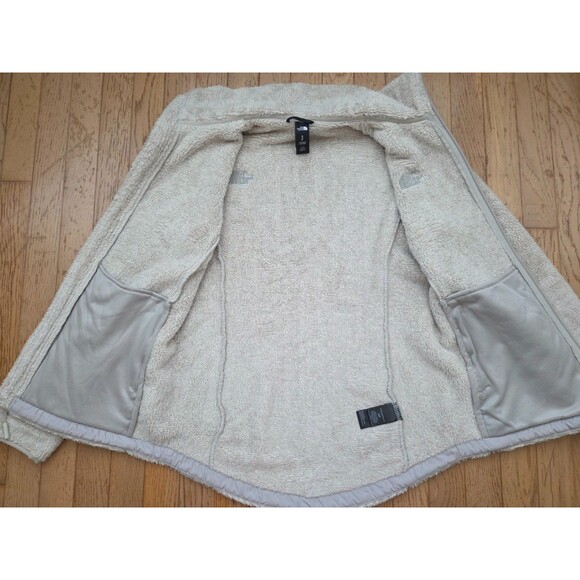 The North Face Women's Full Zip Osito Fleece Coat Jacket Small Beige - Picture 4 of 6